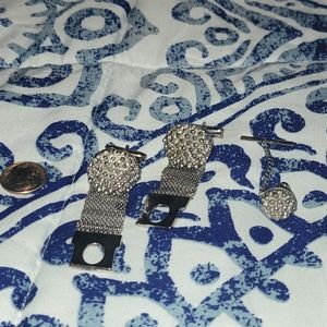 Vintage Silvertone cufflinks & matching pin